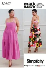 DRESS SEWING PATTERN Simplicity 9597 16-24 Misses Jumpsuit Uncut .