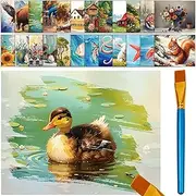 24 Pcs Paint with Water Kits for Seniors Dementia Patients, Reusable Water Painting Toys for Elderly, Alzheimers Crafts Products Memory Games