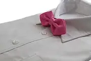 [Zasel] Mens Fuchsia Diamond Shaped Checkered Bow Tie