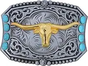 [Absbolo] Western Turquoise Soaring Eagle Belt Buckle Texas Rodeo Cowboy Accessories Christmas Gifts for Girls Girlfriends