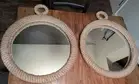 POTTERY BARN KIDS Set of 2 Natural Rope Small Round Mirrors (20") - NEW