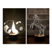 By-Lamp 3D Panda Lamp and 3D Unicorn Horse Table Lamp Animal-Themed Bundle