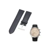 FS5885 22mm Black Leather Watch Strap For Fossil