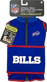 NFL Buffalo Bills Dog Anxiety Shirt Calming Soothing Solution Vest, for Dogs & Cats with Anxiety, Fears, Fireworks, Loud Noises, Dark, Lonely Keeps Dogs Calm and Feeling Safe, Relaxing Jacket, Large