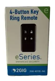 NEW 2GIG Encrypted Home Security 4‐Button Remote Keyfob 2GIG-KEY2E-345
