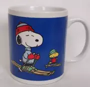 Snoopy & Woodstock Skiing 10 Oz Coffee Cup Mug United Feature Peanuts