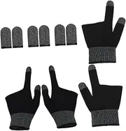 MOLUCKFU Gaming Gloves Touch Screen 2 Pairs Nonslip Finger Sleeves Mobile Game Fingertips Thumb Covers for Comfortable and Breathable