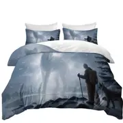 Animal Art The Visit Winter Wolf Soul Quilt Cover