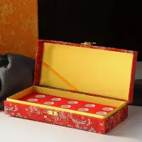 在飛比找Yahoo!奇摩拍賣優惠-玖玖中清心牛黃丸錦盒包裝盒大蜜丸養生禮品盒空盒安宮布盒絲綢分