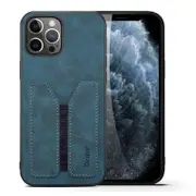 Denior For Apple iPhone 11 Pro Leather Case with Elastic Wallet Card Holder Slot Pocket Cover – Blue