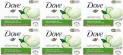 Dove Refreshing Soap 90gr 6 Pack Skin Care Beauty Bar For Softer Skin