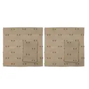 2x 4pc Belle Tuft Cotton Kitchen Napkin Cloth Set 40cm Reusable Sqr Burnt Olive