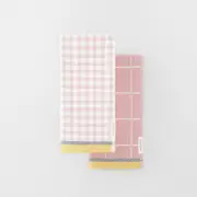 Sheridan Frama Tea Towel Set in Pink Shadow Size: 2 Pack Material: Cotton @Sheridan Rewards