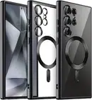 For Samsung Galaxy S24 Ultra Case with Shockproof Electroplated TPU Phone Cover