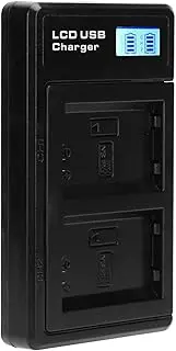 Charger,LCD Display Screen Double Charge Charger USB Charging Base for NP‑FW50