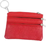 [HONMEET] Cowhide Key Bag Wallet Keychain Small Coin Purse Leather Coin Purse Card Holder