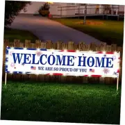 Welcome Home Banner with Led Set Military Patriotic Labor Day Welcome Home