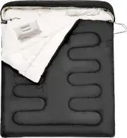 yotruth Double Sleeping Bag 230cm (7.5ft) x 165cm (5.4ft), Harmony 400T Black