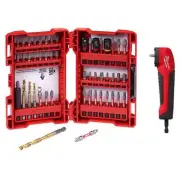 Milwaukee Impact Duty Driver Alloy Steel Bit 50-Piece Set w/ Angle Drill Adapter