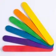 100x Jumbo Mixed Colours 150mm Paddle Pop Stick BONZA Cup Stopper Cafe
