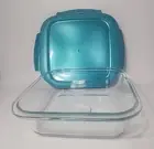 Lock & Lock Borosilicate Microwave & Oven Safe Glass Food Storage Container Lid