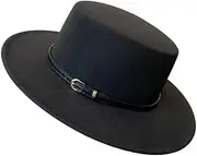 [Generic] Women Men Classic Felt Fedora Hat Wide Brim Flat Top Jazz Panama Hat Casual Party Church Hat