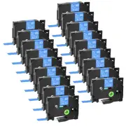 20PK For Brother P-Touch TZ-535 TZe-535 White On Blue 0.47'' Label Tape 12mm