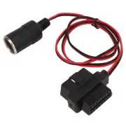 OBD2 Cigarette Lighter Socket Adapter 16Pin T Head Female Connector Power Co L2S