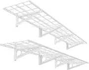 FLEXIMOUNTS 30CM by180CM Wall Shelf Garage Storage Rack Wall Mounted Floating Shelves,180CM,White, 2-Pack