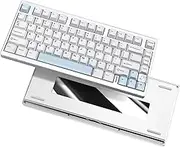 YUNZII AL75 PRO 75% Wireless Gaming Keyboard, BT/2.4G/Wired Aluminium Mechanical Keyboard with PBT Keycaps, Gasket Mounted Hot Swap RGB Mac/Win (Silver, Blue Grey Tactile Switch)