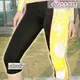 【sporty】黃色女性四針六分車褲 P082-C0200 (自行車.腳踏車.卡打車.單車.小折.騎行服)