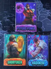 Cardsmiths Street Fighter Ryu Ken M. Bison Lot 3 Power Move cards New Rare