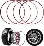 17-22 Inches Protective Decorative Ring, Wheel Protector, Aluminium Alloy Material, Anti-corrosion And Durable, Wheel Bumper Ring, Anti-scratch Anti-friction, Suitable For All Kinds Of Vehicles(Red,20