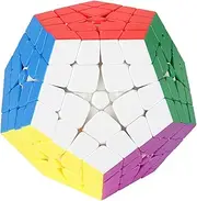Willking 4x4 Megaminx Stickerless Speed Cube Master Kilominx 4X4 Pentagonal Speed Cube Dodecahedron Cube Puzzle Toy