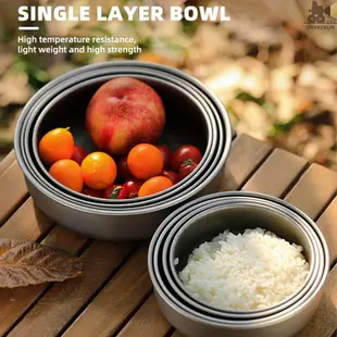 Snew 8 件輕便可堆疊碗便攜式單層晚餐水果碗食品容器戶外露營