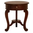 RIO FRENCH PROVINCIAL MAHOGANY ROUND LAMP TABLE SIDE TABLE ACCENT TABLE