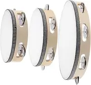 WHAMVOX 3pcs Hand Drum Teaching Tambourines Musical Instrument for Handheld Percussion Tambourine Performance Tambourine Musical Instruments for Galvanized