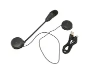 Motorcycle Helmet Bluetooth 5.0 Headset Noise Reduction Hands Free Rechargeable Sports Headset With Microphone Black