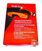 *NEW* Snap-on ECHDF042 HIGH-TECH HEADLAMP LIGHT *ORANGE* 450 LUMENS Rechargeable