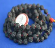 5 Mukhi Black Shiva Rudraksha Luck Mala (Beads 108+1) wisdom learning knowledge