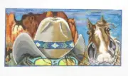 PLD Design / Kamala Cowgirl and Horse Handpainted Needlepoint Canvas