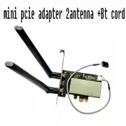 PC Desktop Wireless Adapter Mini PCIE to PCI-E WiFi Bluetooth Converter 2Antenna