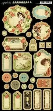 Graphic 45 Off to the Races Collection Horse Racing Run Roses Derby Chipboard