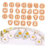 Letters Polymer Clay Cutters - 26 Pcs Uppercase Letters Clay Cutters Alphabet
