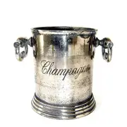 Belle Round Champagne Ice Bucket in Silver