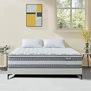 [Naruchu] Full Mattress, 12 Inch Hybrid Mattress in a Box, Individually Wrapped Pocket Springs, Gel Memory Foam, Medium Firm Support, Pressure Relief, Motion Isolation, CertiPUR-US Certified, 54*75*12