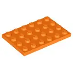 樂高 LEGO 橘色 4X6 薄板 薄片 顆粒 底板 3032 6221691 地板 積木 ORANGE PLATE