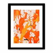 Orange Art Dripping Color Framed Art Framed print Art Poster