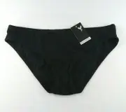 Sea Angel Women's Pique Cheeky Hipster Bikini Bottom Size XL - Black