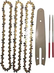 6 Inch Electric Chainsaw Chain Saws Blades Sharp Garden Tools Saw Parts Accessories Guide Bar Steel Mini Chainsaws Chain Set